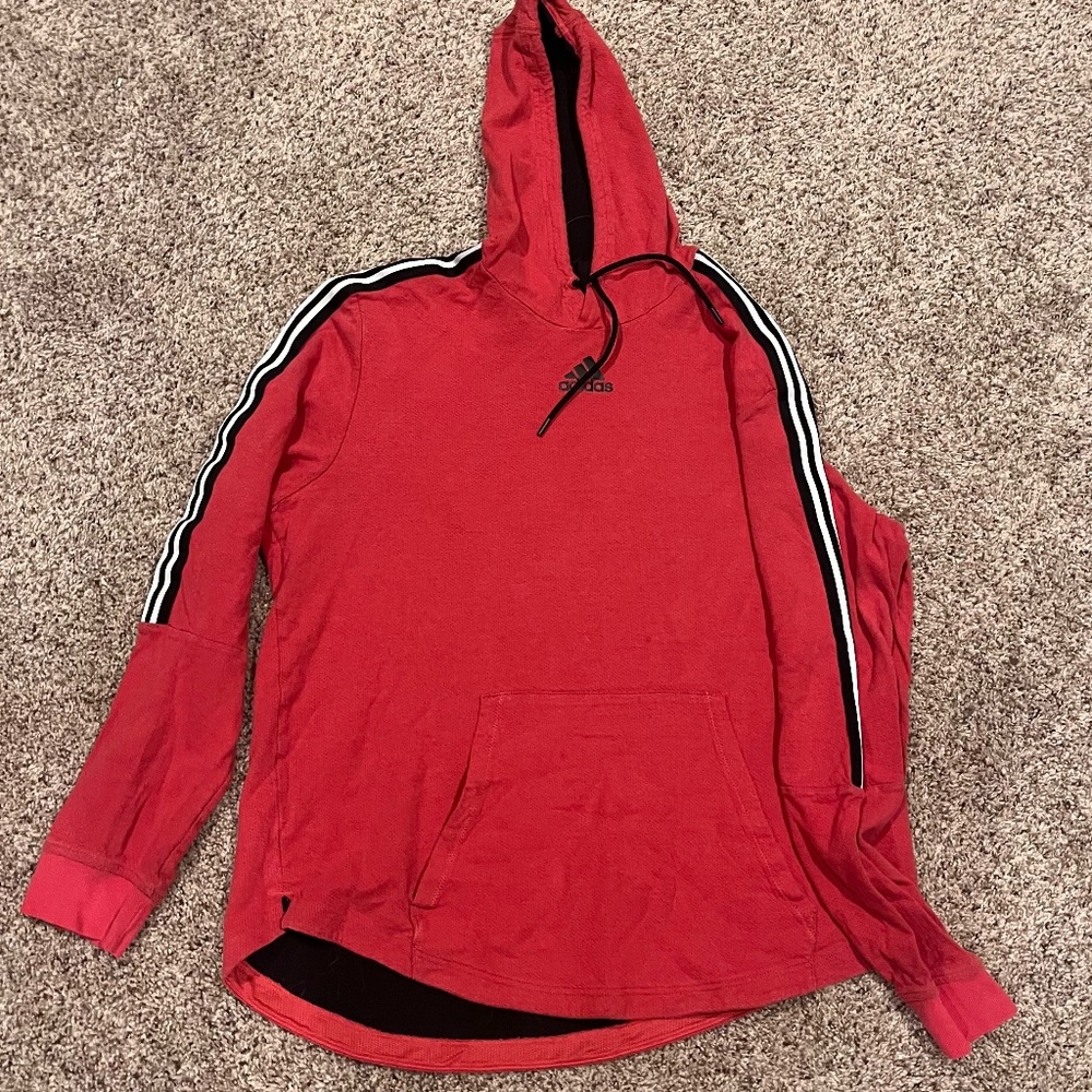 Adidas XL Red Lightweight hoodie